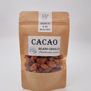 Cacao Beans Whole Criollo Organic Theobroma Cacao Cocoa Beans Premium Quality image 2
