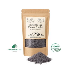 Butterfly Pea Flower or Powder | Tea | Clitoria Ternatea | Dried Herbs | Herbal Infusion by The Tree Of Love Gardens image 4