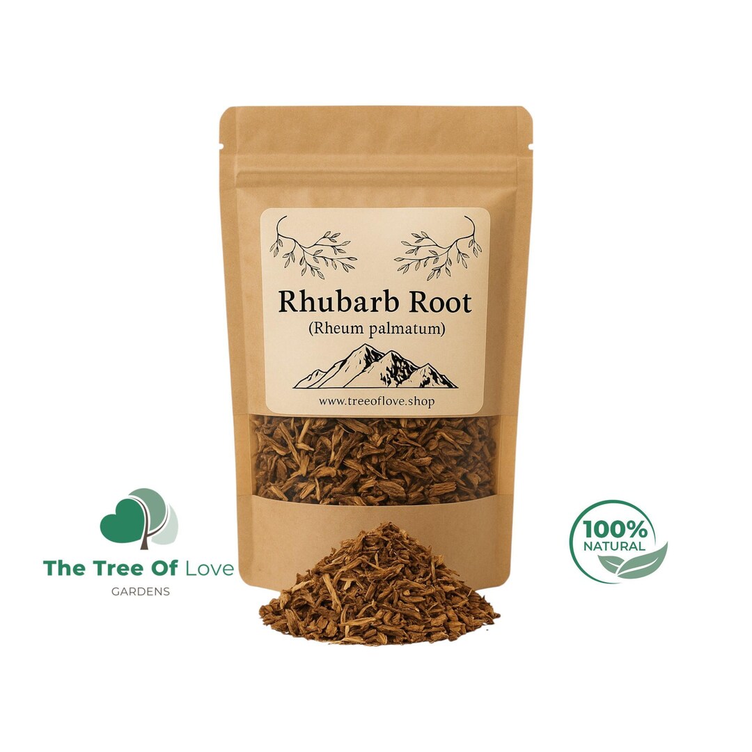 Racine De Rhubarbe Coupée Séchée (Rheum Palmatum L.) - Poids 300g à 2kg - Date D'expiration 12/2027 - Marque YouHerbit