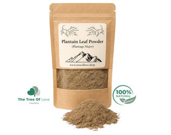 Proszek z liści babki lancetowatej | Plantago Major | Suszone zioła | Herbata ziołowa | Produkty ziołowe | Zioła luzem | Napar ziołowy