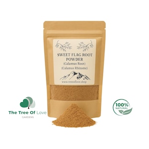 Poudre de racine de Sweet Flag | Acorus calamus | Herbes séchées | Tisane | Produits à base de plantes | Herbe en vrac | Remède à base de plantes