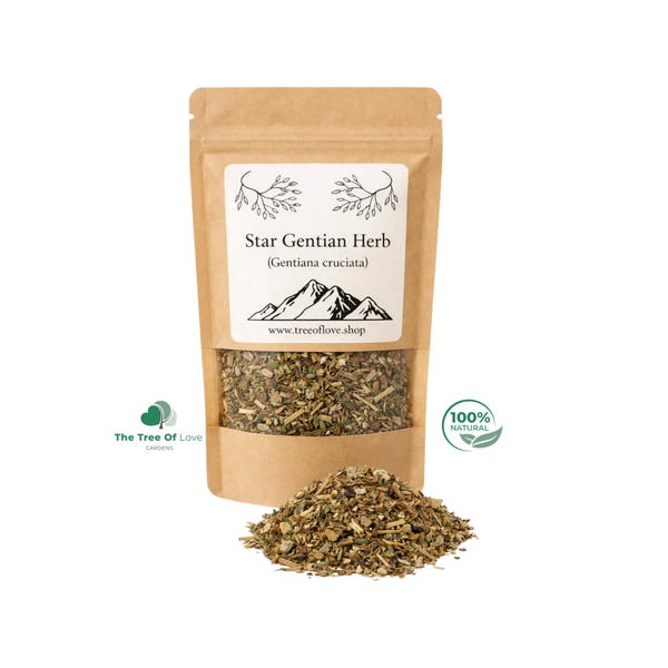 STAR GENTIAN Herb  Dried  Tea, Gentiana Cruciata L Herba /Available qty from 1oz-4lbs/ | Herbal Infusion