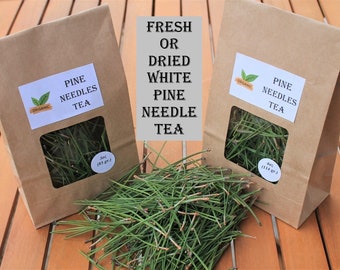 Pine Needle Tea | White Pine Needles Bulk 1 oz to 4 lbs | Wildcrafted Pine Needles For Tea | White Pine Needles | Fresh Pine Needles