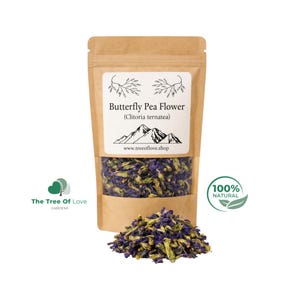 Butterfly Pea Flower or Powder | Tea |  Clitoria Ternatea | Dried Herbs |  Herbal Infusion by The Tree Of Love Gardens