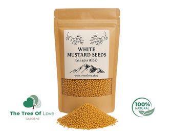 White Mustard Seeds | White Mustard Seeds | Mustard | Sinapis Alba | Spices | Dried Seeds, Flavorful | Cooking | Specialty | Herbal Infusion