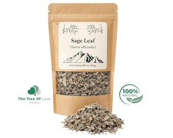 Foglia di salvia / Tè, Giardino, Salvia officinalis / Erbe naturali / Essiccate / Salvia botanica / Infuso di erbe di The Tree Of Love Gardens