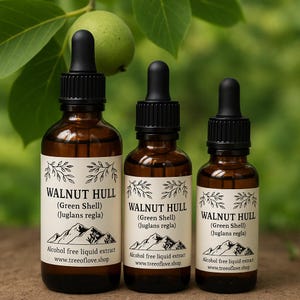 Walnussschalen-Glycerit | Grüne Walnussschale ohne Alkohol Extrakt | Tinktur | Walnussschalen-Flüssigkeitsextrakt | Kräutertee
