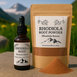 Rhodiola Wurzelpulver oder Schnitte | Rosenwurz | RHODIOLA ROSEA Wurzel | Getrocknete Kräuter | Kräutertee | Pflanzliche Produkte | Schütt Kraut