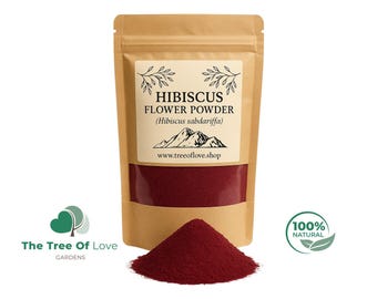 Polvere di ibisco / Erbe essiccate / Tisana / Prodotti erboristici / Erbe sfuse / Infuso di erbe