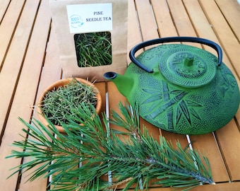 Té de agujas de pino / Té de agujas de pino / Agujas de pino frescas para té / Té de agujas de pino secas / Agujas de pino blancas / Infusión de hierbas