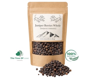 Bacche di ginepro / Bacche di ginepro intere / Juniperus communis / Erbe essiccate / Tisana / Prodotti a base di erbe / Erbe sfuse / Infuso di erbe