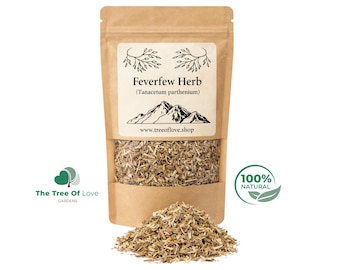 Feverfew Herb |  Tanacetum parthenium | Dried Herbs | Tea | Bulk Herb | Herbal Infusion by The Tree Of Love Gardens
