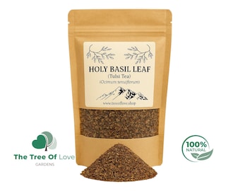 Holy Basil Leaf | Tulsi Tea | Ocimum Tenuiflorum | Dried Herbs  | Herbal Infusion by The Tree Of Love Gardens