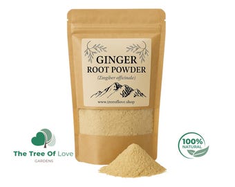 Ginger Root Powder | Zingiber officinale | Dried Herbs | Tea | Herbs | Herbal Infusion by The Tree Of Love Gardens
