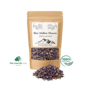 Blue Mallow Flowers | Tea | Malva Sylvestris | Dried Herbs | Herbal Tea | Herbal Products | Bulk Herb | Herbal Infusion