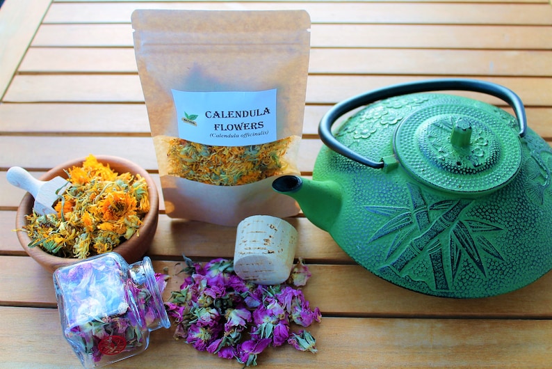 Calendula Calendula Flowers Dried Herbs Herbalism Botanicals Herbal Teas Aromatherapy Yellow