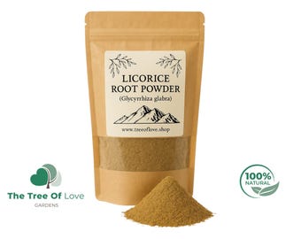 Licorice Root Powder | Glycyrrhiza Glabra | Natural | Dried Herbs | Herbs | Herbal Infusions by The Tree Of Love Gardens