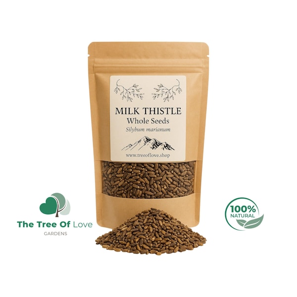 Milk Thistle Seeds - Dried Seeds for herbal use | Whole |  Silibum marianum |
