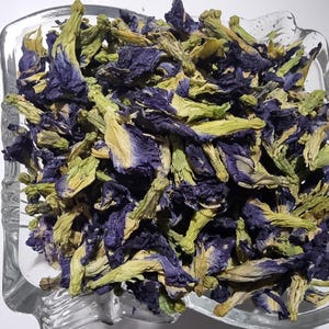 Butterfly Pea Flower or Powder | Tea | Clitoria Ternatea | Dried Herbs | Herbal Infusion by The Tree Of Love Gardens image 3