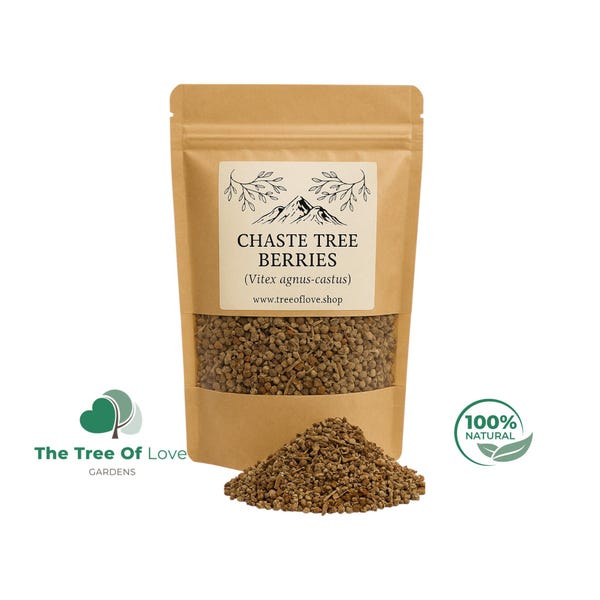 Chaste Tree Berry |  Whole Berries  | Vitex agnus castus | Dried Herbs | Tea | Herbal Infusion by The Tree Of Love Gardens