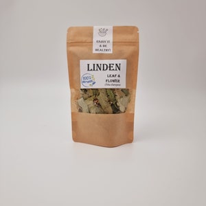 Linden Flower Tea/ Linden Flowers/ Bulk 6 oz to 1 lb Dried Linden Leaves & Flowers Natural Herbalist Dried Herbs Botanical image 3