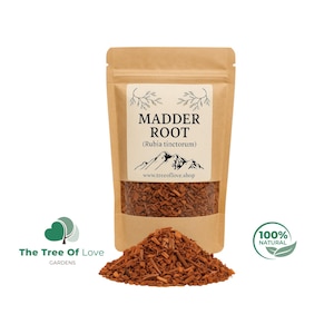 Krappwurzel - Schnitte oder Pulver - Natürliche Farbstoffe - Rubia Tinctorum - Krappwurzel Gehackte Naturfarbstoffe Rot Orange 100% biologisch abbaubar