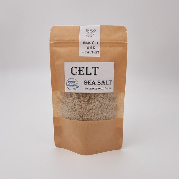 Sal Celta / Sal Marina Celta / Sal Marina Gris Francesa del Mar Céltico, Bretaña Francia / 80 Minerales Vitales / Gris Claro / Humedad Natural