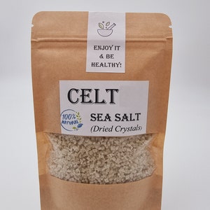 Celt Salt Celt Sea Salt French Grey Sea Salt from the Celtic Sea, Brittany France 80 Vital Minerals Light Grey Natural Moisture Dried Crystals