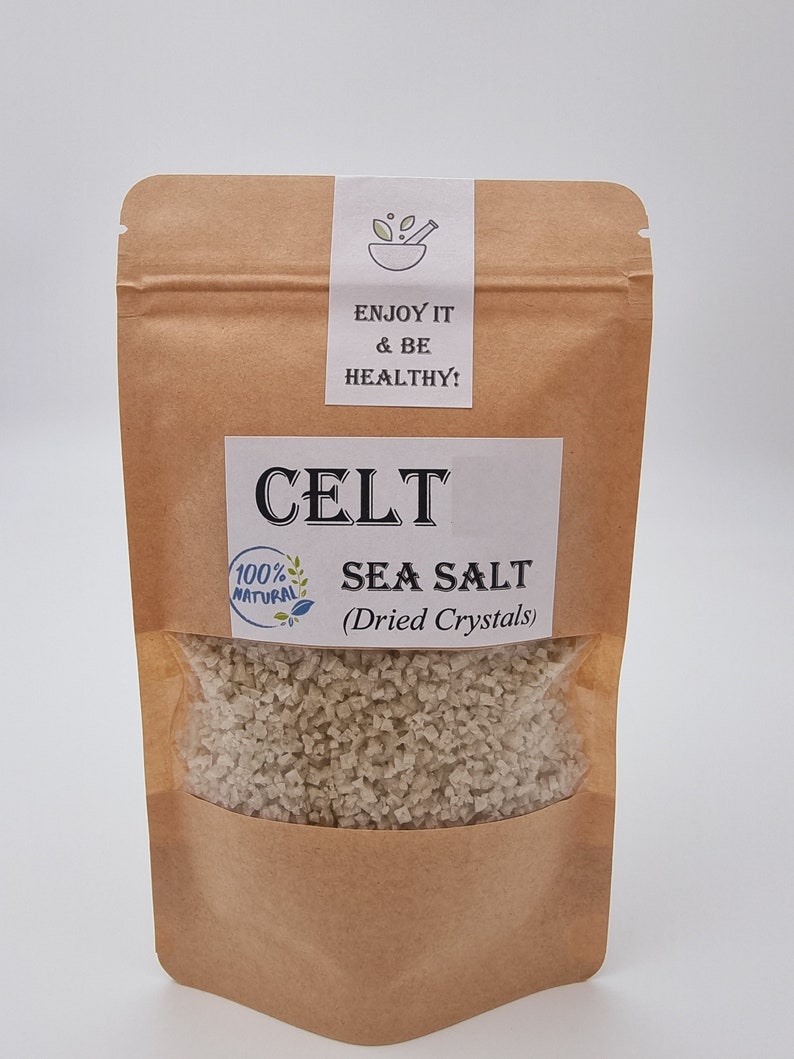 Celt Salt Celt Sea Salt French Grey Sea Salt from the Celtic Sea, Brittany France 80 Vital Minerals Light Grey Natural Moisture Dried Crystals