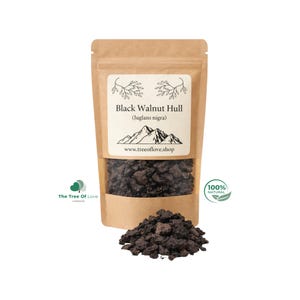 Black Walnut Hull | Juglans nigra  | Cuts or Powder | Dried Herbs | Herbal Tea | Herbal Infusion by The Tree Of Love Gardens