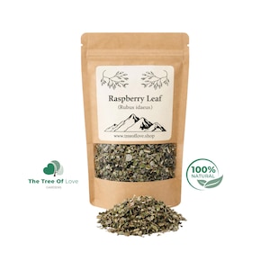 Raspberry Leaf |  Red Raspberry Tea |  Rubus Idaeus | Natural Herbs | | Herbal Infusion by The Tree Of Love Gardens