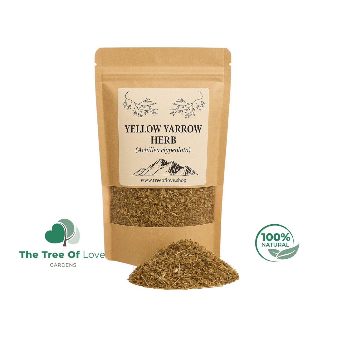 Yarrow Powder Yellow Yarrow Herb | Achillea Clypeolata | Dried Herbs | Herbal Tea ...