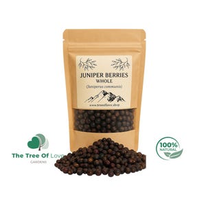 Bayas de enebro / Bayas de enebro enteras / Juniperus communis / Hierbas secas / Infusión / Productos herbales / Hierbas a granel / Remedio herbal