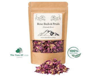 Bulgarian ROSE PETALS Tea | Damask Rose Petals Tea | Rose Buds | Rose Buds & Petals | Damascena Rose | Herbal Infusion