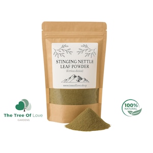Pó de folha de urtiga | Natural | Urtica Dioica | Ervas secas | Botânico | Chá de urtiga 100% puro | Remédio herbal