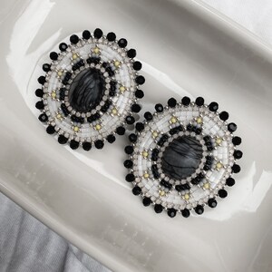 Beaded Stud Earrings, Jewelry Gifts for Her, Statement Earrings, Bead Earrings