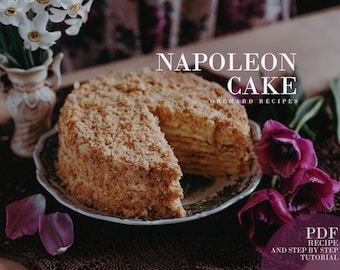 Napoleon Cake PDF Recipe | Cake recipe PDF | Cooking tutorial | How to bake | Orchard Recipes