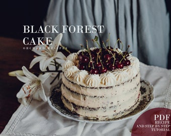 Black Forest Cake PDF Recipe | Cake recipe PDF | Homemade chocolate cake recipe| How to bake | Orchard Recipes