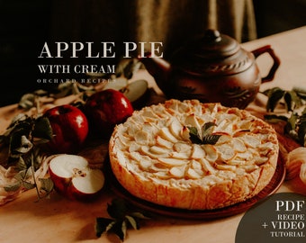 Apfelkuchen mit Sahne Rezept: PDF & Video Tutorial
