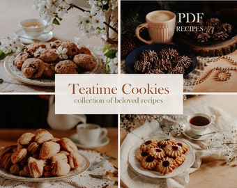 Colección de recetas de galletas a la hora del té/ Receta de galletas en PDF / Tutorial de cocina / Cómo hornear / Recetas del huerto