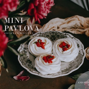 Mini Pavlova PDF Recipe Dessert recipe PDF Cooking tutorial How to bake Orchard Recipes image 1