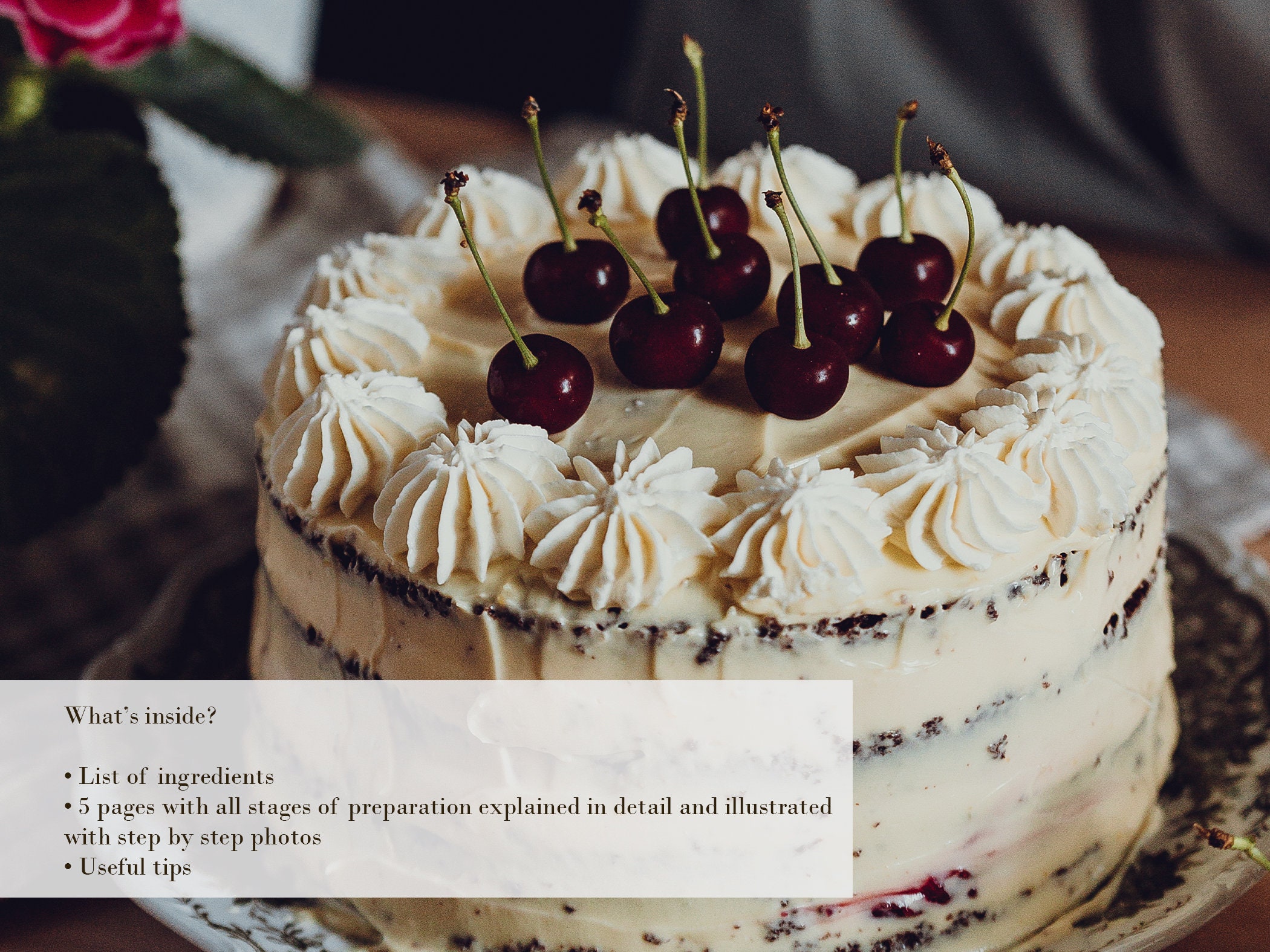 Black Forest Cake PDF Recipe Cake Recipe PDF Cooking - Etsy