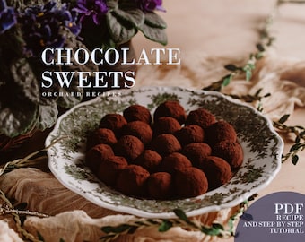 Dulces de Chocolate Artesanales Receta PDF / Receta de dulces PDF / Tutorial de cocina / Cómo hornear / Cocinar desde skratch