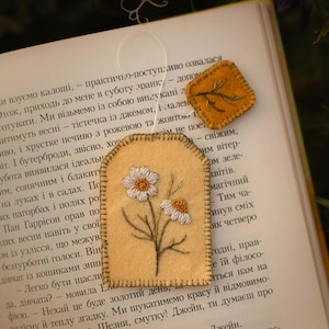Handgesticktes Teebeutel-Lesezeichen | Filz Lesezeichen| Gesticktes Lesezeichen | Geschenk für Leser