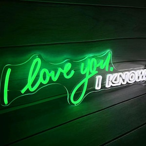 Kocham Cię Wiem Neon Znak, Niestandardowy Neon Znak, Neon Znak Dekoracja Ścienna, Dekoracja Sypialni dla Nastolatków, Neon Znak Ślubny, Niestandardowy Znak Imienia