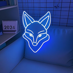 Custom Fox Neon Sign, Neon Sign Wall Decor, Custom Neon Sign for Bedroom, Animal Neon Sign, Neon Sign Art, Bedroom Decor for Teens