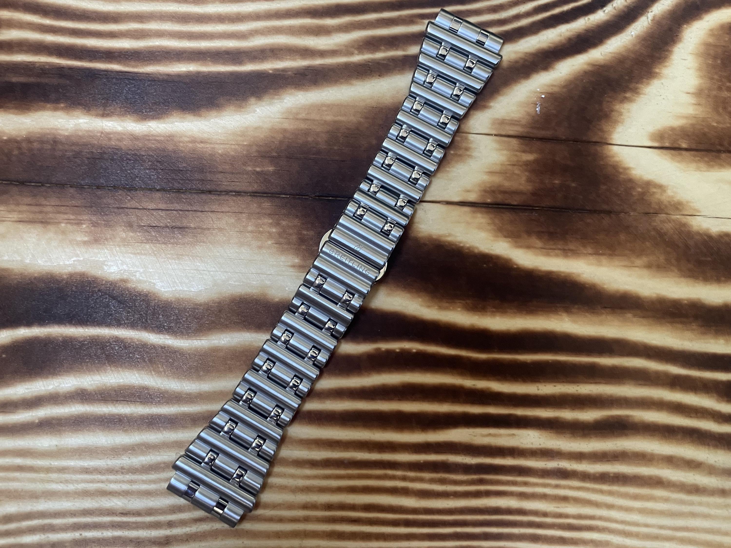 Bracciale Navitimer 22mm A13322 - Bracciale In Acciaio Inox 316L, 22mm, Chiusura A Sgancio Rapido Cinturino Breitling Navitimer - Foto 9