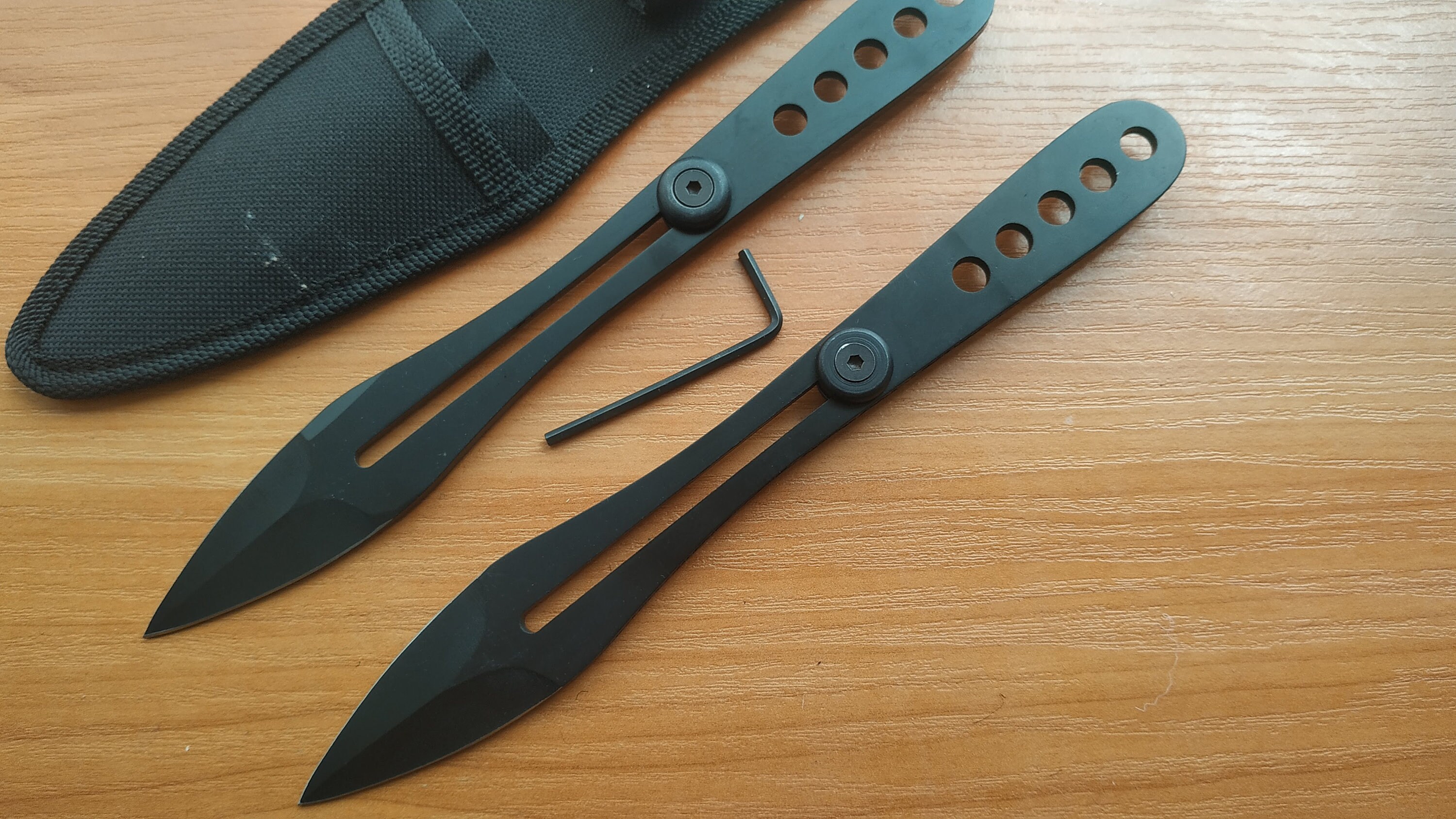 Throwing Knife Set of 2 Pieces Ninja Set. Shifted center of Etsy