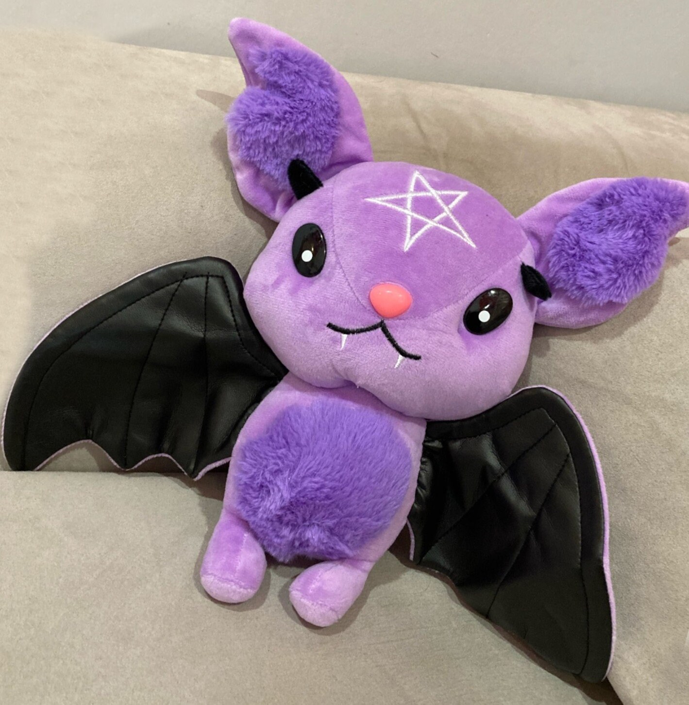 Dark Series Plush Bat Toy. Black or Purple Galaxy Bat Stuffed Etsy UK