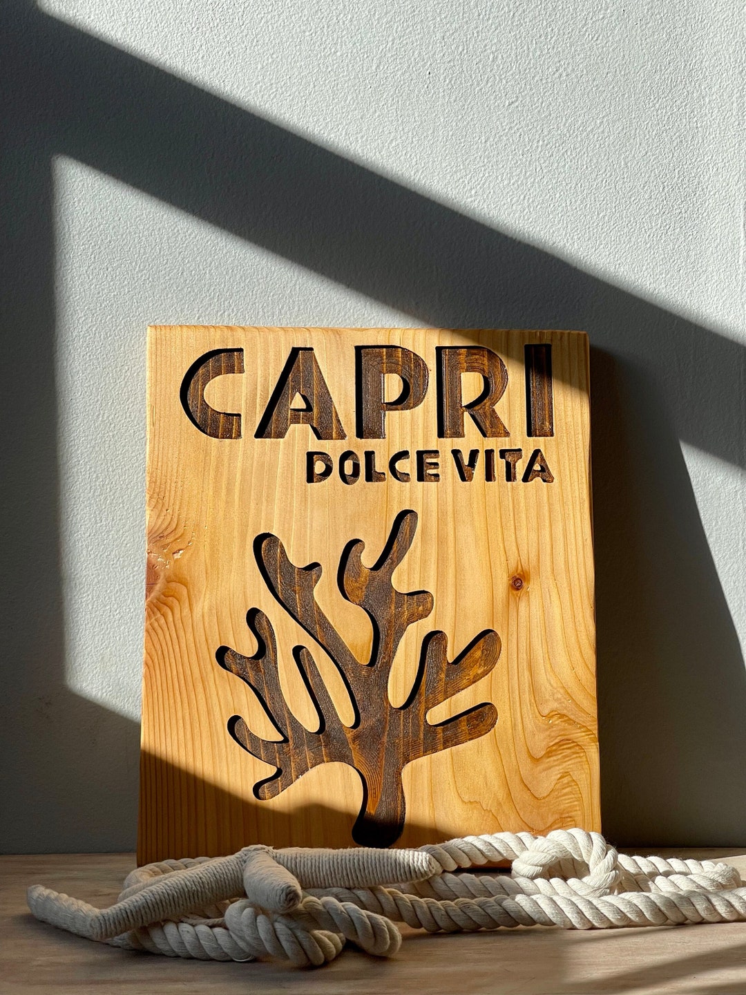Capri Dolce Vita Wood Decor, Beach Wood Decor, Reclaimed Wood Art Etsy